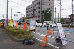 10/9　鹿島街道の崖崩れ事故から1年以上を経て、暫定4車線通行が再開