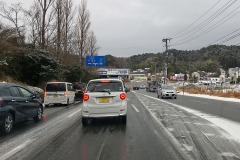 1/12　市内各所で積雪、朝の通勤時間帯に大きな影響